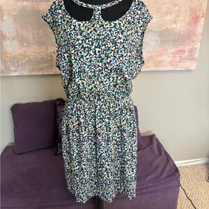 BCBGeneration Blue and White Halter Mini‎ Dress Size Large